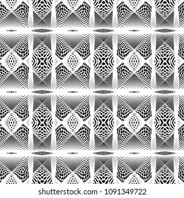 Design seamless monochrome grid pattern. Abstract geometric background. Vector art. No gradient