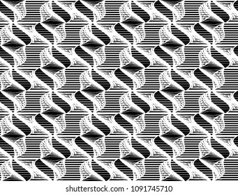 Design seamless monochrome grid pattern. Abstract decorative background. Vector art. No gradient