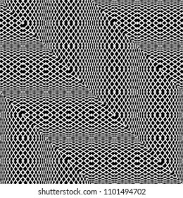 Design seamless monochrome grid pattern. Abstract zigzag background. Vector art. No gradient
