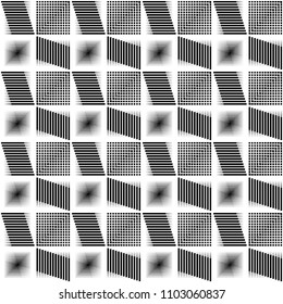 Design seamless monochrome grid pattern. Abstract geometric background. Vector art. No gradient