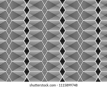 Design seamless monochrome grid pattern. Abstract geometric background. Vector art. No gradient