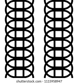 Design seamless monochrome grid pattern. Abstract lines textured background. Vector art. No gradient