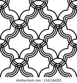 Design seamless monochrome grid pattern. Abstract background. Vector art