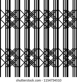 Design seamless monochrome grid pattern. Abstract background. Vector art