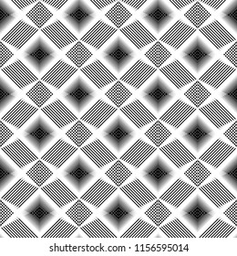 Design seamless monochrome grid pattern. Abstract geometric background. Vector art. No gradient