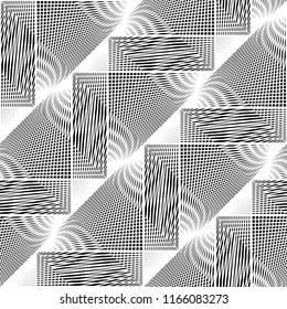 Design seamless monochrome grid pattern. Abstract geometric background. Vector art. No gradient