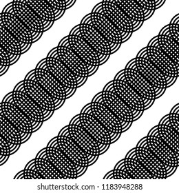 Design seamless monochrome grid pattern. Abstract lines textured background. Vector art. No gradient