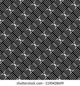 Design seamless monochrome grid pattern. Abstract lines textured background. Vector art. No gradient