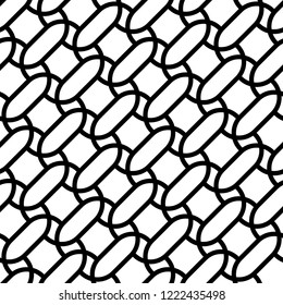 Design seamless monochrome grid pattern. Abstract background. Vector art