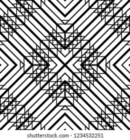 Design seamless monochrome grid pattern. Abstract background. Vector art