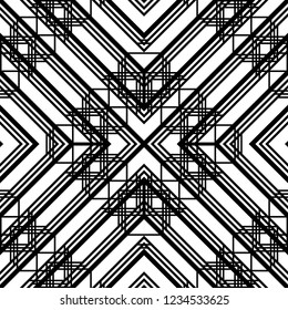 Design seamless monochrome grid pattern. Abstract background. Vector art