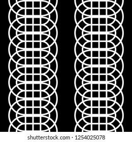 Design seamless monochrome grid pattern. Abstract lines textured background. Vector art