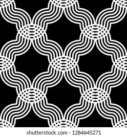 Design seamless monochrome grid pattern. Abstract background. Vector art