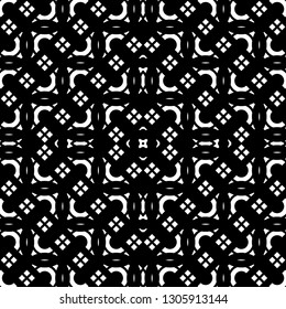 Design seamless monochrome grid pattern. Abstract decorative background. Vector art