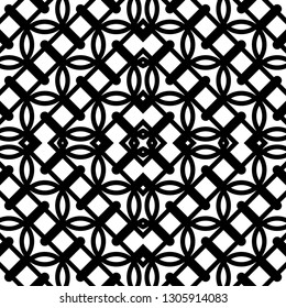 Design seamless monochrome grid pattern. Abstract decorative background. Vector art