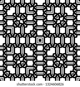 Design seamless monochrome grid pattern. Abstract background. Vector art