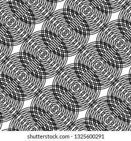 Design seamless monochrome grid pattern. Abstract lacy background. Vector art