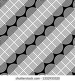 Design seamless monochrome grid pattern. Abstract lines textured background. Vector art
