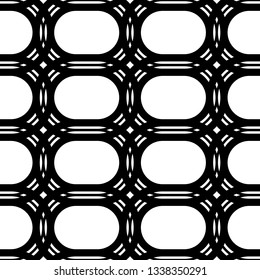 Design seamless monochrome grid pattern. Abstract geometric background. Vector art