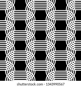 Design seamless monochrome grid pattern. Abstract background. Vector art