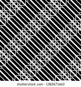 Design seamless monochrome grid pattern. Abstract background. Vector art