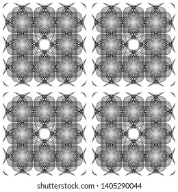 Design seamless monochrome grid pattern. Abstract decorative background. Vector art. No gradient