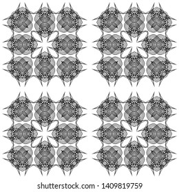 Design seamless monochrome grid pattern. Abstract decorative background. Vector art. No gradient