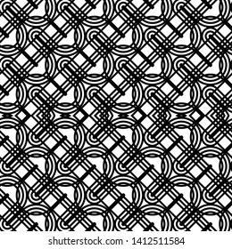 Design seamless monochrome grid pattern. Abstract zigzag background. Vector art