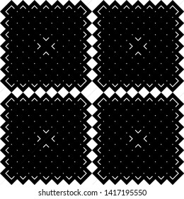Design seamless monochrome grid pattern. Abstract background. Vector art