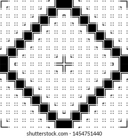 Design seamless monochrome grid pattern. Abstract background. Vector art