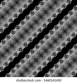 Design seamless monochrome grid pattern. Abstract lacy background. Vector art