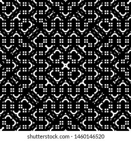Design seamless monochrome grid pattern. Abstract decorative background. Vector art