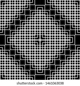 Design seamless monochrome grid pattern. Abstract background. Vector art