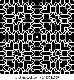 Design seamless monochrome grid pattern. Abstract background. Vector art