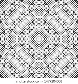 Design seamless monochrome grid pattern. Abstract decorative background. Vector art