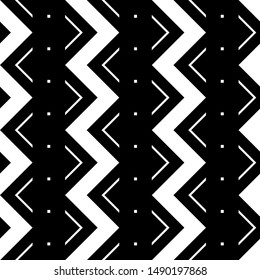 Design seamless monochrome grid pattern. Abstract zigzag geometric background. Vector art