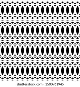 Design seamless monochrome grid pattern. Abstract interlaced background. Vector art