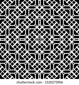 Design seamless monochrome grid pattern. Abstract decorative background. Vector art