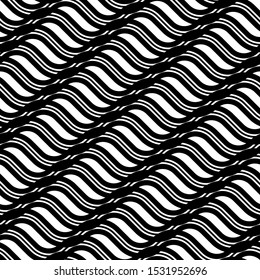 Design seamless monochrome grid pattern. Abstract interlaced background. Vector art