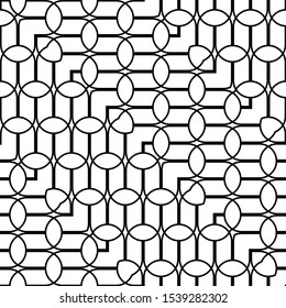 Design seamless monochrome grid pattern. Abstract zigzag background. Vector art