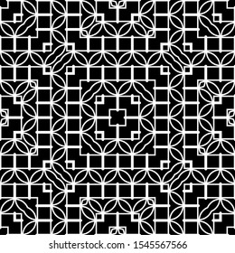 Design seamless monochrome grid pattern. Abstract decorative background. Vector art