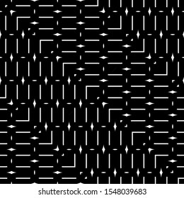 Design seamless monochrome grid pattern. Abstract zigzag background. Vector art
