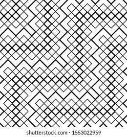 Design seamless monochrome grid pattern. Abstract zigzag background. Vector art