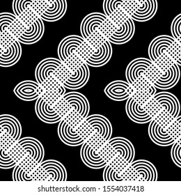 Design seamless monochrome grid pattern. Abstract zigzag background. Vector art