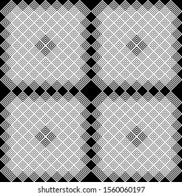 Design seamless monochrome grid pattern. Abstract background. Vector art