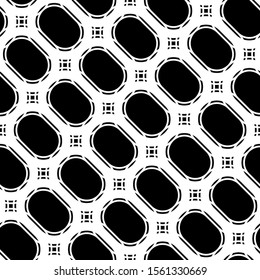 Design seamless monochrome grid pattern. Abstract geometric background. Vector art
