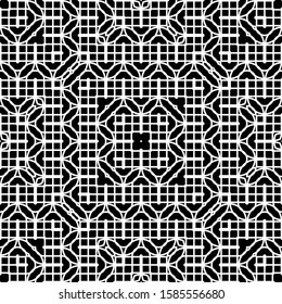 Design seamless monochrome grid pattern. Abstract decorative background. Vector art