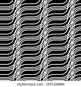 Design seamless monochrome grid pattern. Abstract interlaced background. Vector art