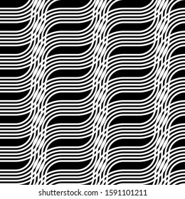 Design seamless monochrome grid pattern. Abstract interlaced background. Vector art