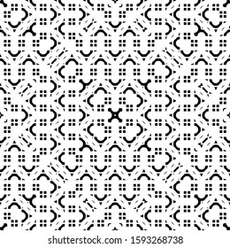 Design seamless monochrome grid pattern. Abstract decorative background. Vector art